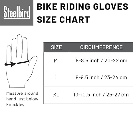 Steelbird Polyester Half Finger Bike Riding Gloves, Protective Off-Road Motorbike Racing Gloves .