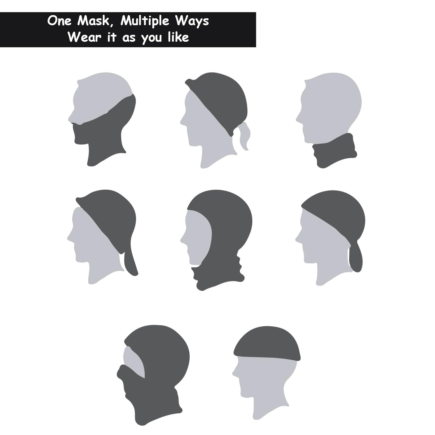 Steelbird Unisex-Adult Soft Lycra Balaclava Most Suitable for Motorcycling, Running, Sports, Head and Face Cover (Navy), Free Size