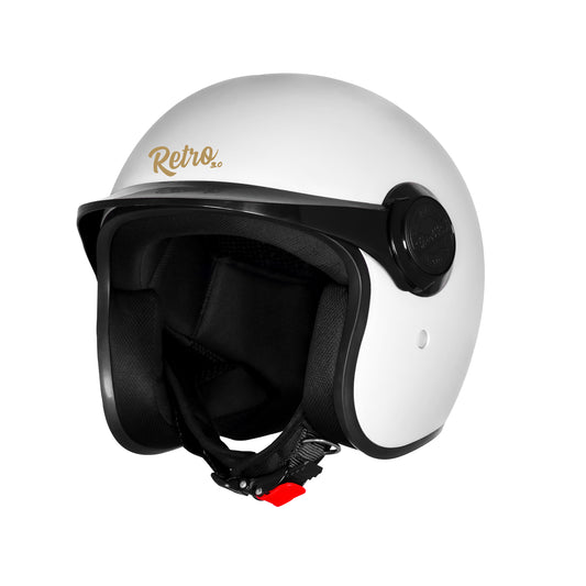 Steelbird SBH 65 Retro 3.0 DOT and ISI Certified Open Face Helmet for Men and Women .