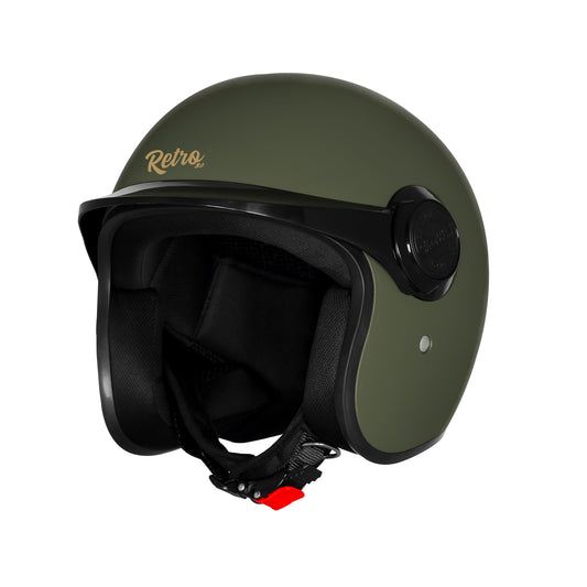 Steelbird SBH 65 Retro 3.0 DOT and ISI Certified Open Face Helmet for Men and Women .