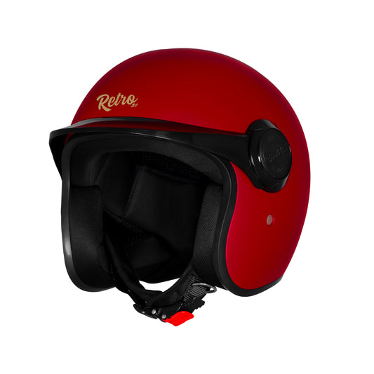 Steelbird SBH 65 Retro 3.0 DOT and ISI Certified Open Face Helmet for Men and Women .