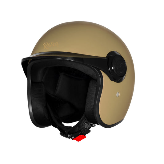 Steelbird SBH 65 Retro 3.0 DOT and ISI Certified Open Face Helmet for Men and Women .