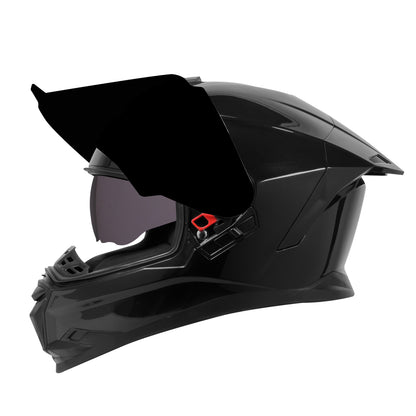 Steelbird SBH-57 Fighter ISI and DOT Certified Full Face Helmet for Men and Women with Inner Chrome Sun Shield .
