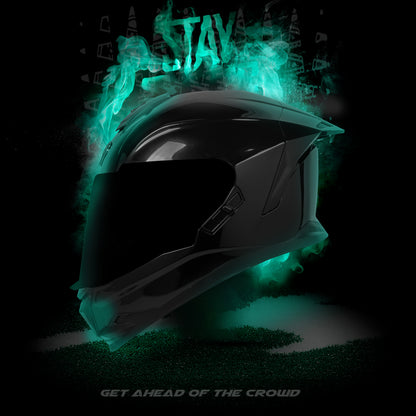 Steelbird SBH-57 Fighter ISI and DOT Certified Full Face Helmet for Men and Women with Inner Chrome Sun Shield .