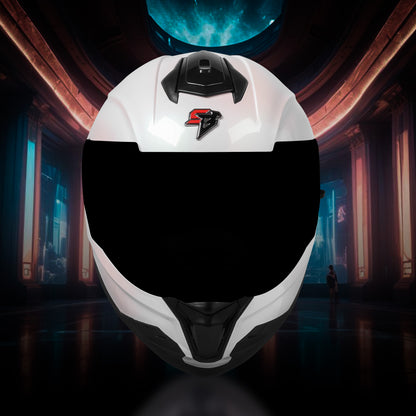 Steelbird SBH-57 Fighter ISI and DOT Certified Full Face Helmet for Men and Women with Inner Chrome Sun Shield .