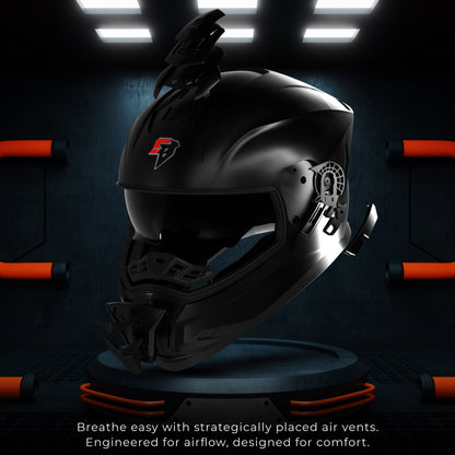 Steelbird SBH-57 Fighter ISI and DOT Certified Full Face Helmet for Men and Women with Inner Chrome Sun Shield .