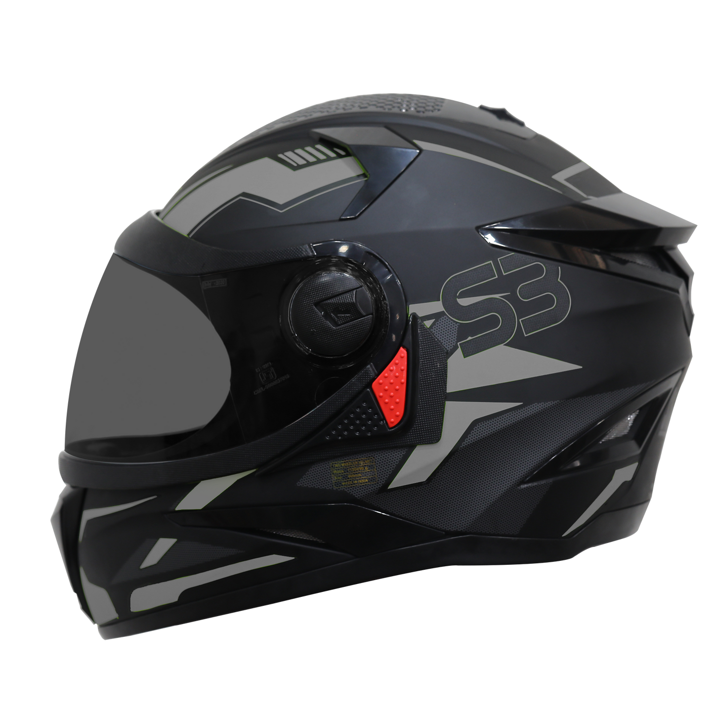 Steelbird SBH-17 Terminator ISI Certified Matt Finish Full Face Graphic Helmet.