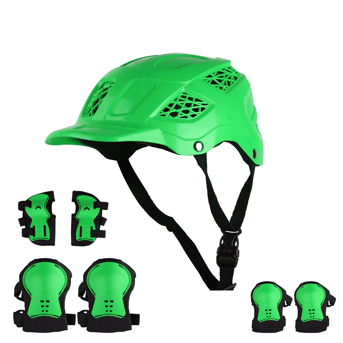 Koko Dragon Kids Skating & Cycling Helmet | Protective Gear for Boys & Girls (Green).