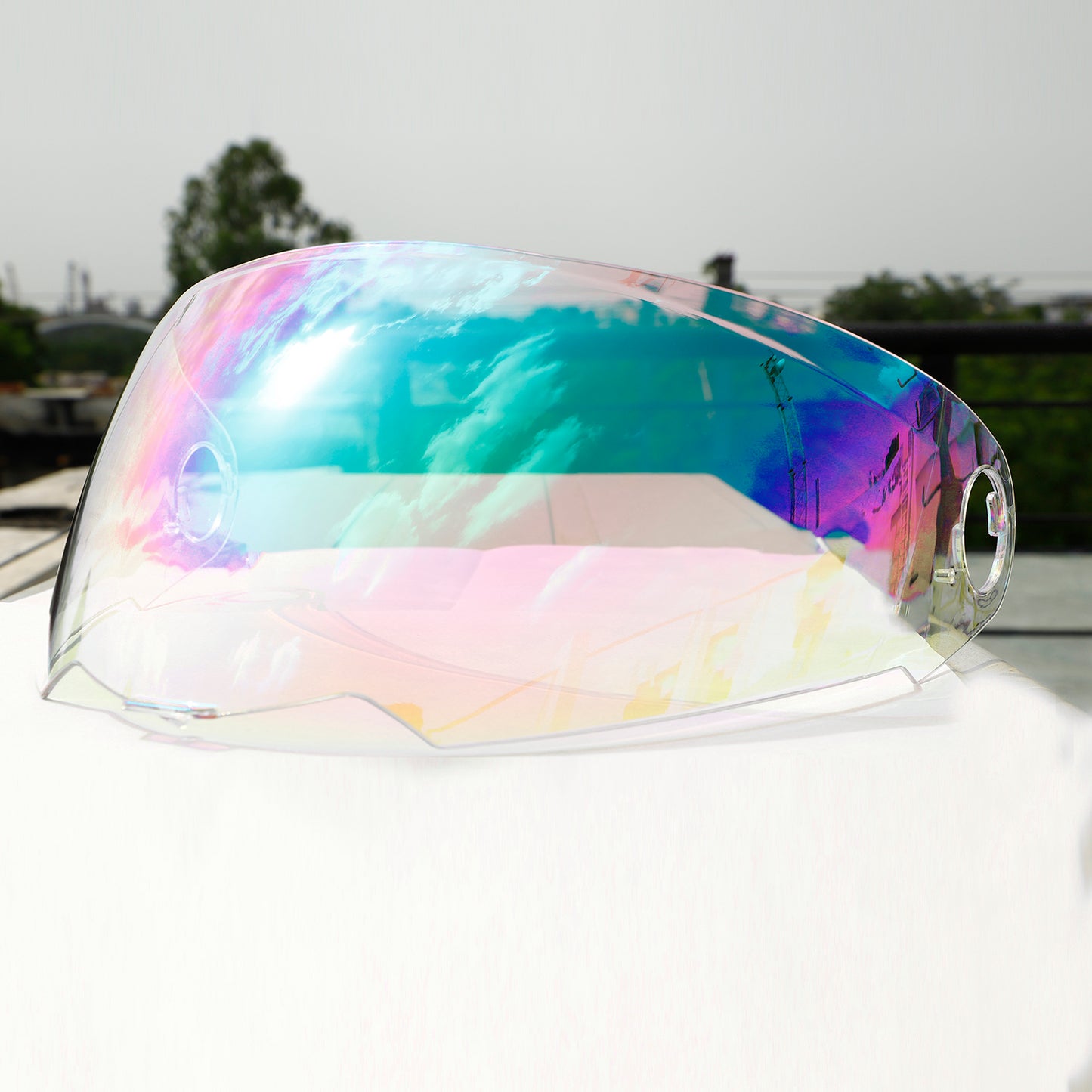 Steelbird SBA-1 Helmet Visor Compatible for All SBA-1 Model Helmets Night Vision Rainbow Visor.