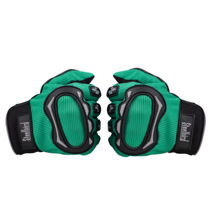 Steelbird Polyester Full Finger Bike Riding Gloves With Touch Screen Sensitivity At Thumb & Index Finger, Protective Off-Road Motorbike Racing.