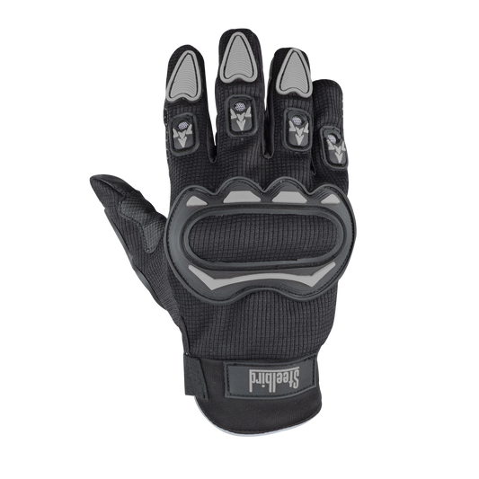 Steelbird Polyester Full Finger Bike Riding Gloves With Touch Screen Sensitivity At Thumb & Index Finger, Protective Off-Road Motorbike Racing.