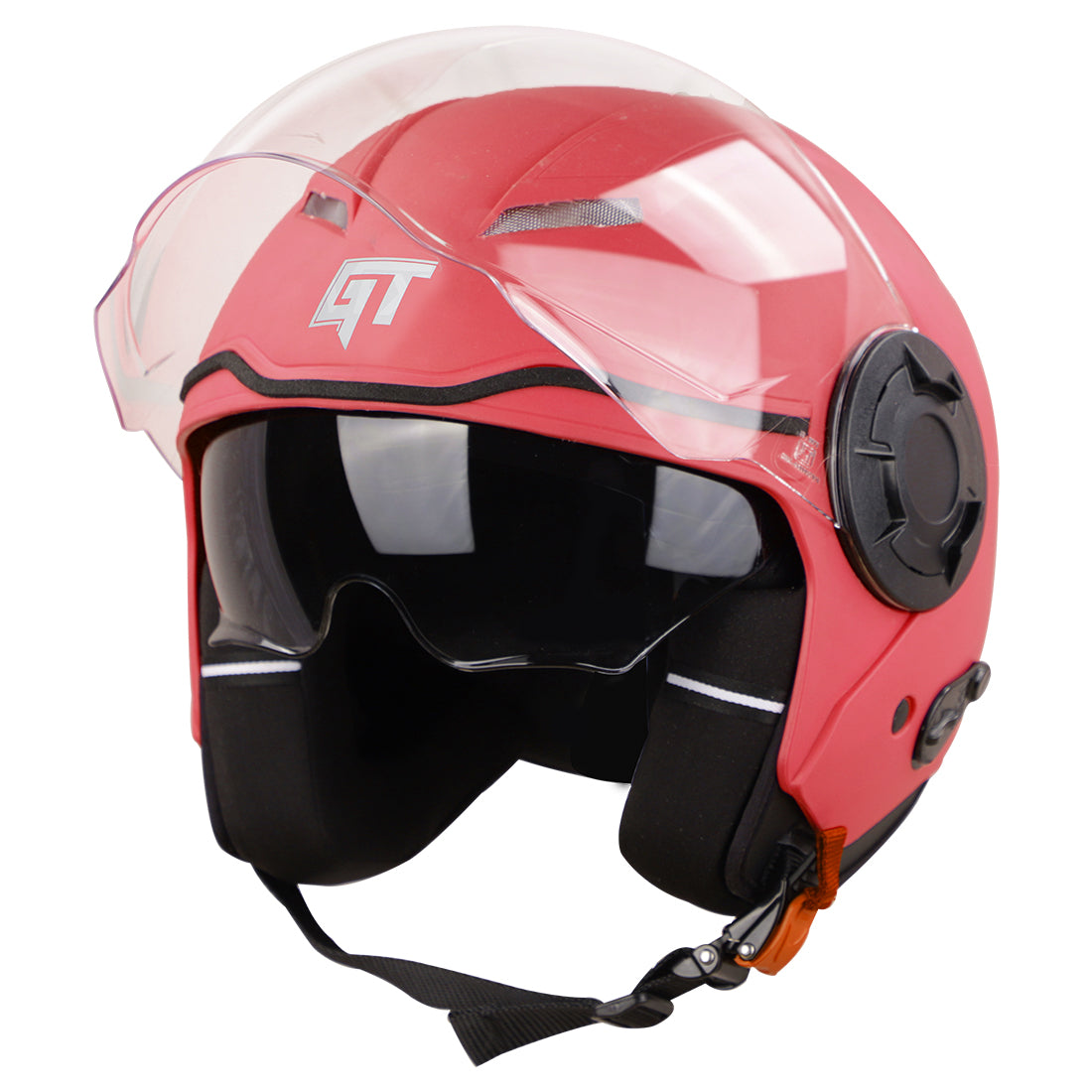 Steelbird GT Dashing ISI Certified Open Face Helmet for Men and Women with Inner Sun Shield ( Dual Visor Mechanism ) .