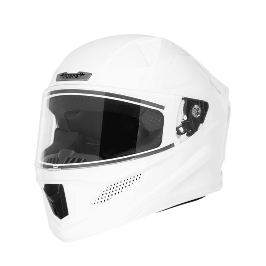 Steelbird SBH-25 Rudra ISI Certified Full Face Helmet for Men and Women Motorbike Helmet  (Glossy White)
