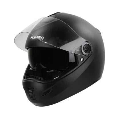 Steelbird SBH-34 Mamba ISI Certified Full Face Helmet for Men and Women with Inner Smoke Sun Shield (Dashing Black)