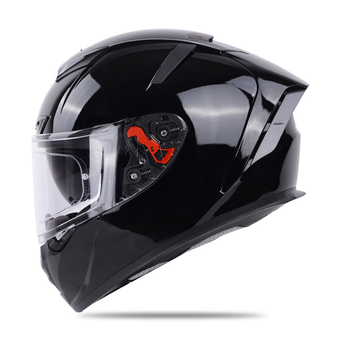 Ignyte IGN-4 ISI/DOT Certified Full Face Helmet with Outer Anti-Fog Clear Visor and Inner Smoke Sun Shield(Glossy Midnight Black)