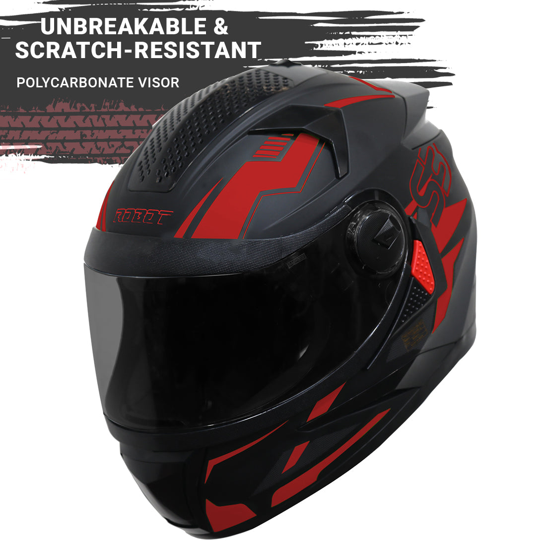 Steelbird SBH-17 Terminator ISI Certified Matt Finish Full Face Graphic Helmet .