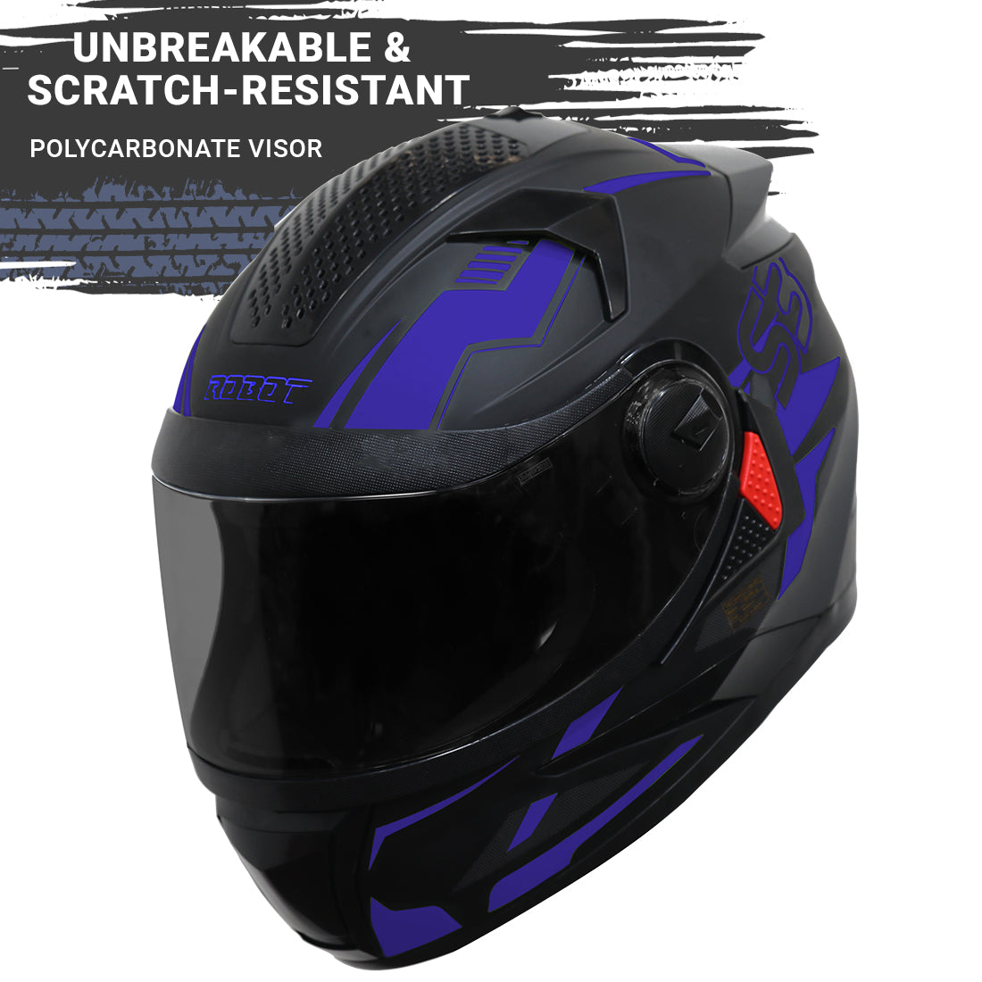 Steelbird SBH-17 Terminator ISI Certified Matt Finish Full Face Graphic Helmet