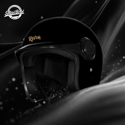 Steelbird SBH 65 Retro 3.0 DOT and ISI Certified Open Face Helmet for Men and Women .