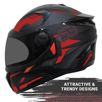 Steelbird SBH-17 Terminator ISI Certified Matt Finish Full Face Graphic Helmet .