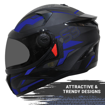 Steelbird SBH-17 Terminator ISI Certified Matt Finish Full Face Graphic Helmet