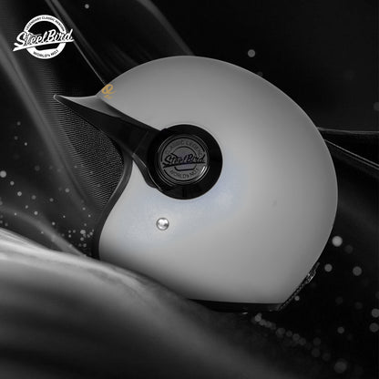Steelbird SBH 65 Retro 3.0 DOT and ISI Certified Open Face Helmet for Men and Women .