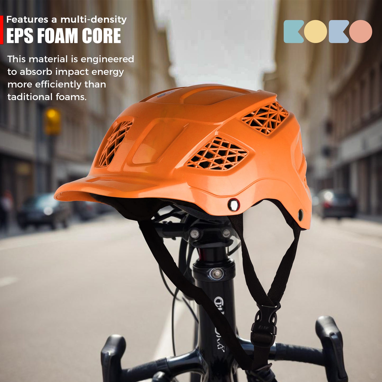 Koko Dragon Kids Skating & Cycling Helmet | Protective Gear for Boys & Girls (Orange).