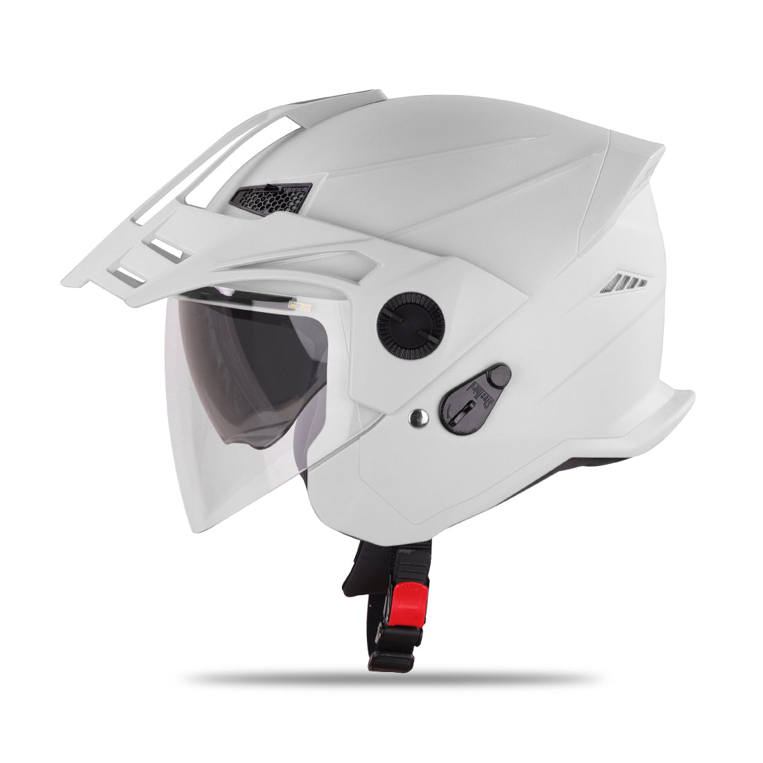 Steelbird SBH-23 GT Plus Open Face ISI Certified Helmet with Inner Sun Shield .