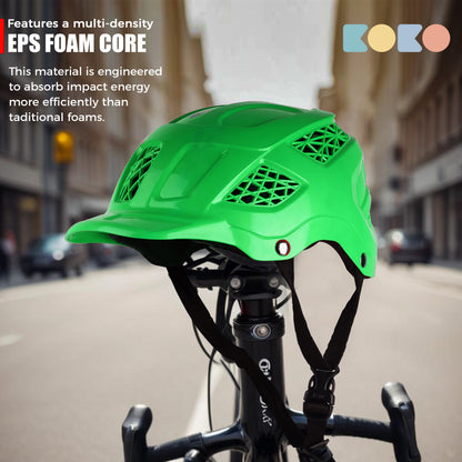 Koko Dragon Kids Skating & Cycling Helmet | Protective Gear for Boys & Girls (Green).