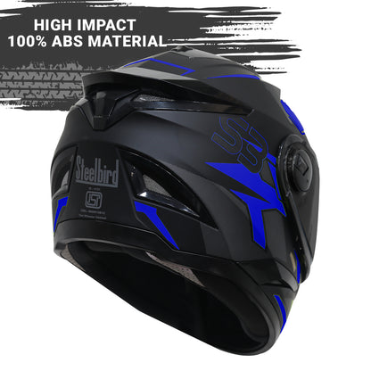 Steelbird SBH-17 Terminator ISI Certified Matt Finish Full Face Graphic Helmet