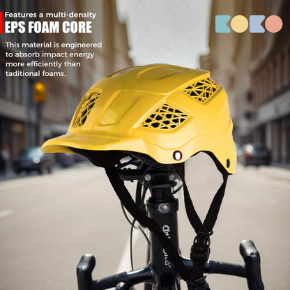 Koko Dragon Kids Skating & Cycling Helmet | Protective Gear for Boys & Girls (Yellow).