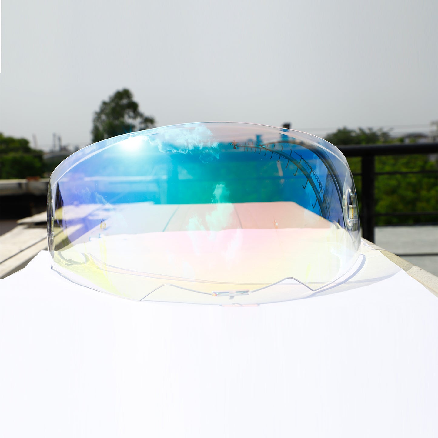 Steelbird SBA-1 Helmet Visor Compatible for All SBA-1 Model Helmets Night Vision Green Visor.
