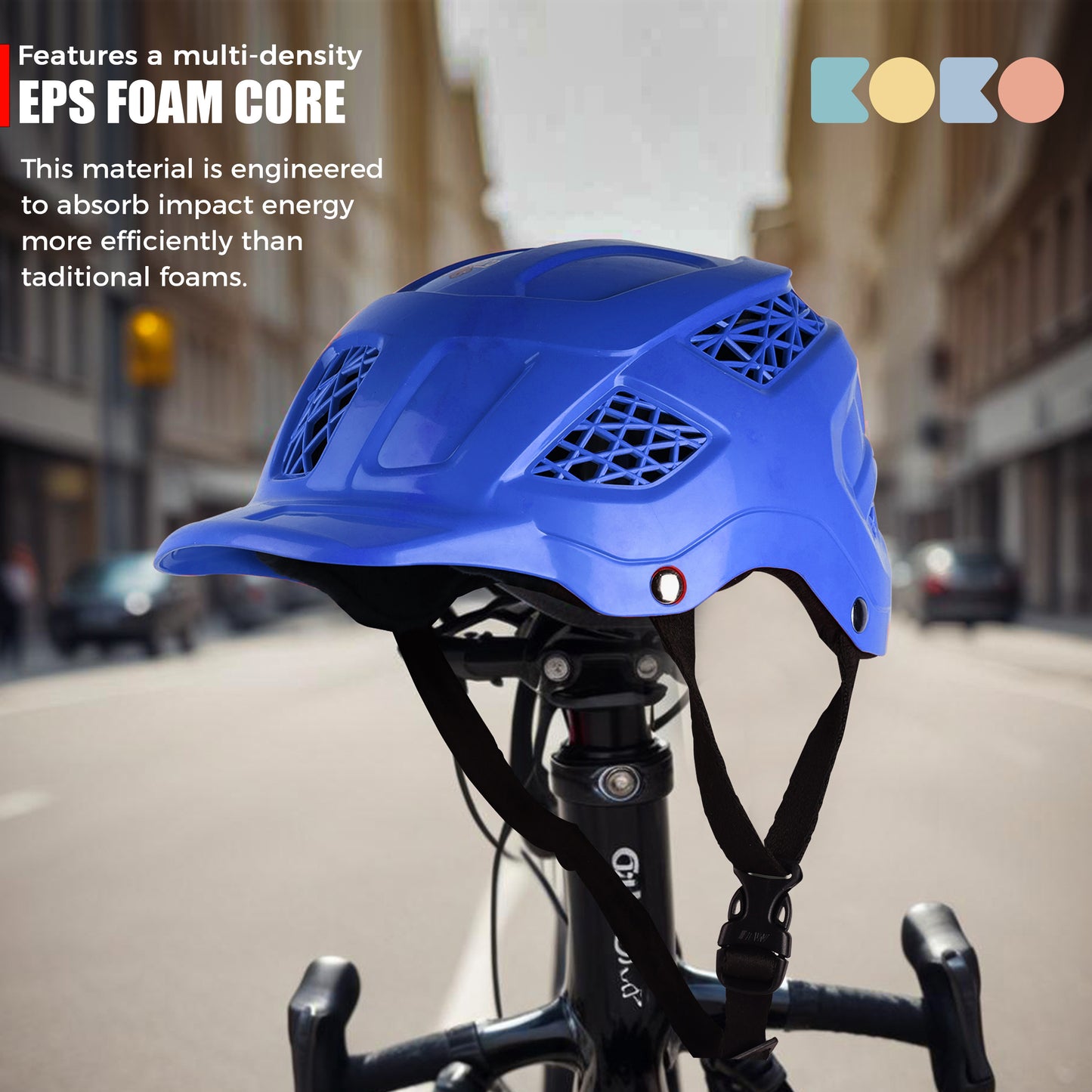 Koko Dragon Kids Skating & Cycling Helmet | Protective Gear for Boys & Girls (Blue)