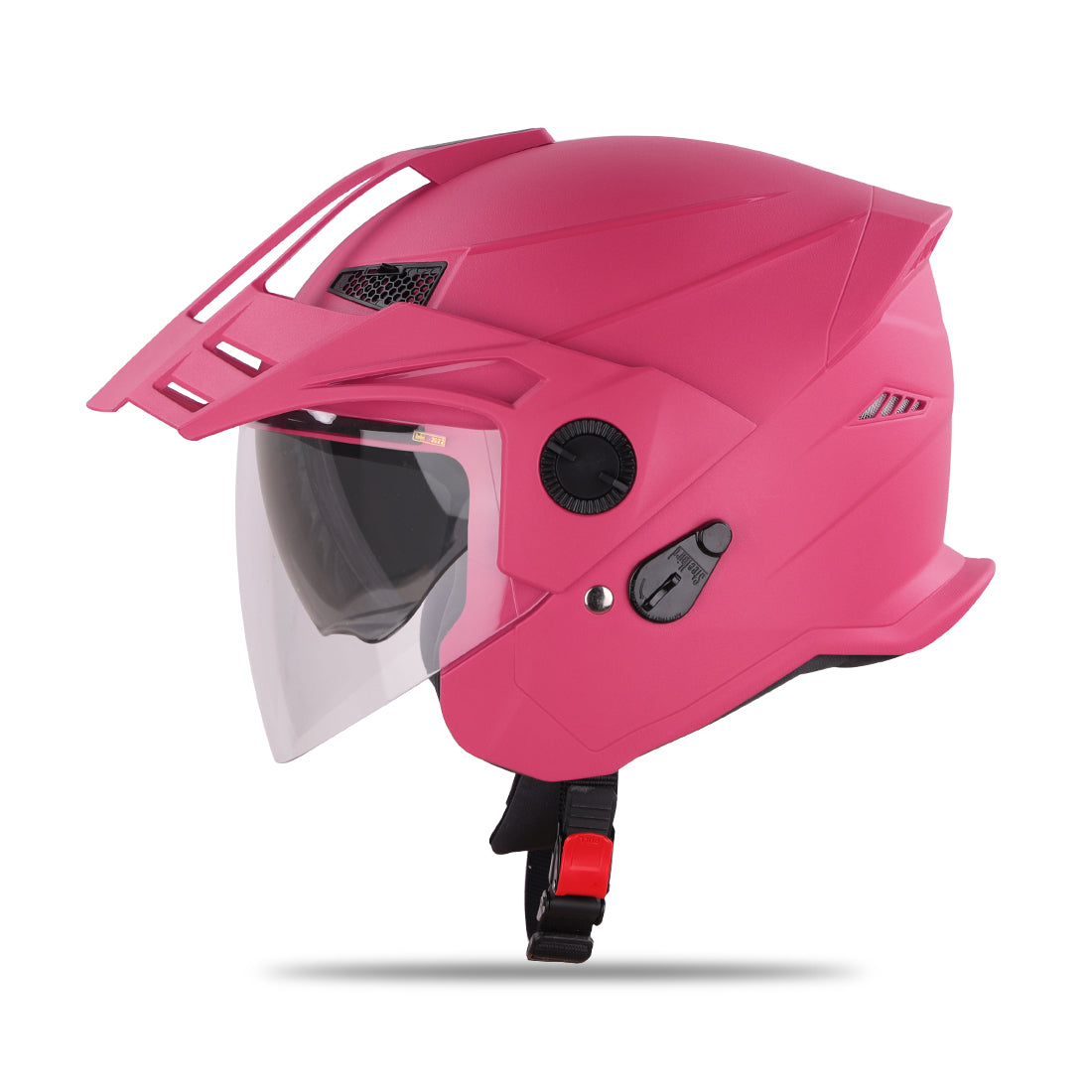 Steelbird SBH-23 GT Plus Open Face ISI Certified Helmet with Inner Sun Shield .