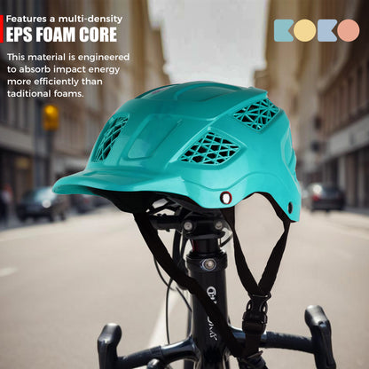 Koko Dragon Kids Skating & Cycling Helmet | Protective Gear for Boys & Girls (Sea Green).
