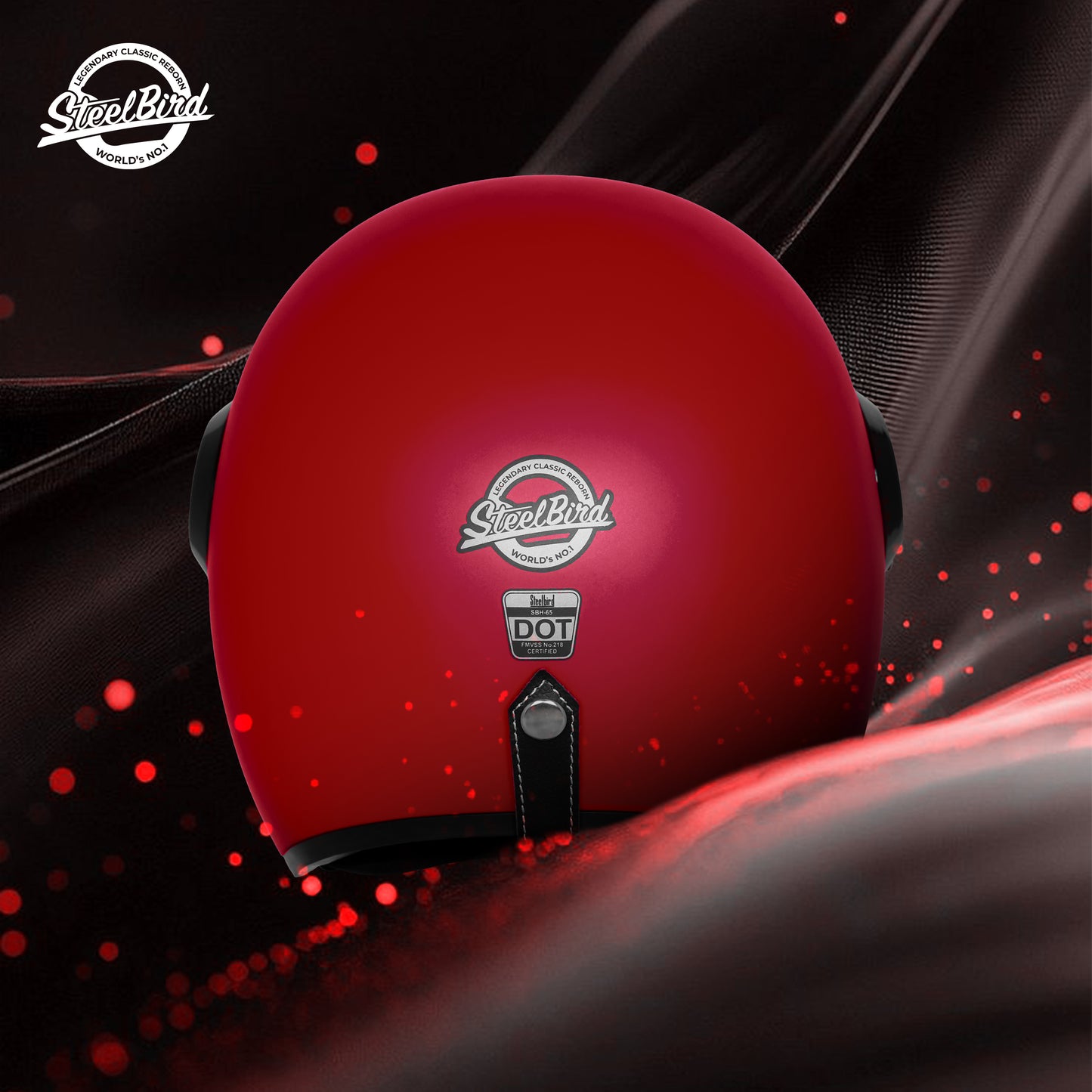 Steelbird SBH 65 Retro 3.0 DOT and ISI Certified Open Face Helmet for Men and Women .