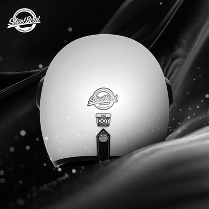 Steelbird SBH 65 Retro 3.0 DOT and ISI Certified Open Face Helmet for Men and Women .