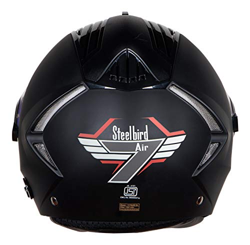Steelbird SBA-2 7Wings ISI Certified Full Face Helmet Fitted with Clear and Extra Chrome Visor