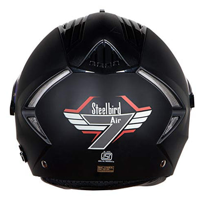 Steelbird SBA-2 7Wings ISI Certified Full Face Helmet Fitted with Clear and Extra Chrome Visor