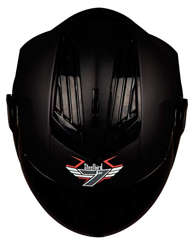Steelbird SBA-2 7Wings ISI Certified Full Face Helmet Fitted with Clear and Extra Chrome Visor