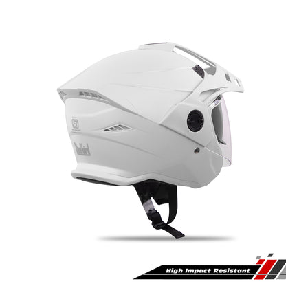 Steelbird SBH-23 GT Plus Open Face ISI Certified Helmet with Inner Sun Shield .