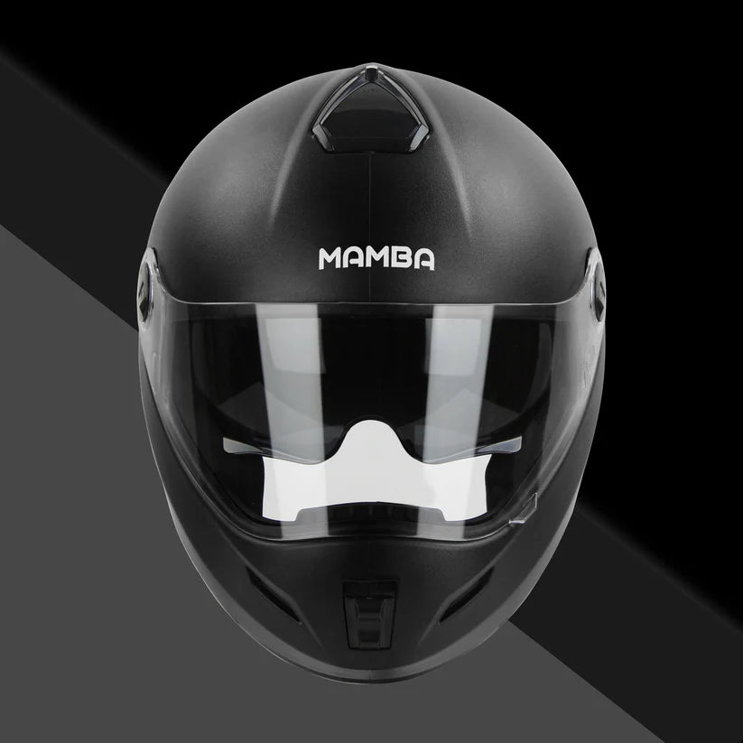 Steelbird SBH-34 Mamba ISI Certified Full Face Helmet for Men and Women with Inner Smoke Sun Shield (Dashing Black)