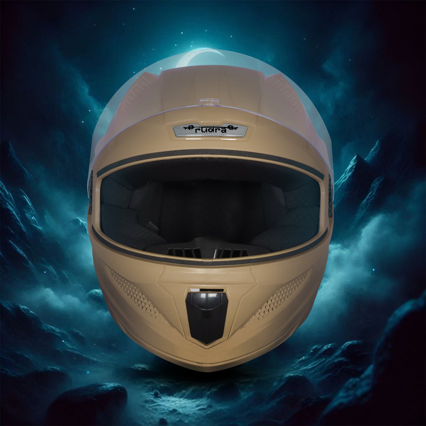 Steelbird SBH-25 Rudra ISI Certified Full Face Helmet for Men and Women Motorbike Helmet  (Dashing Dasert Strom)