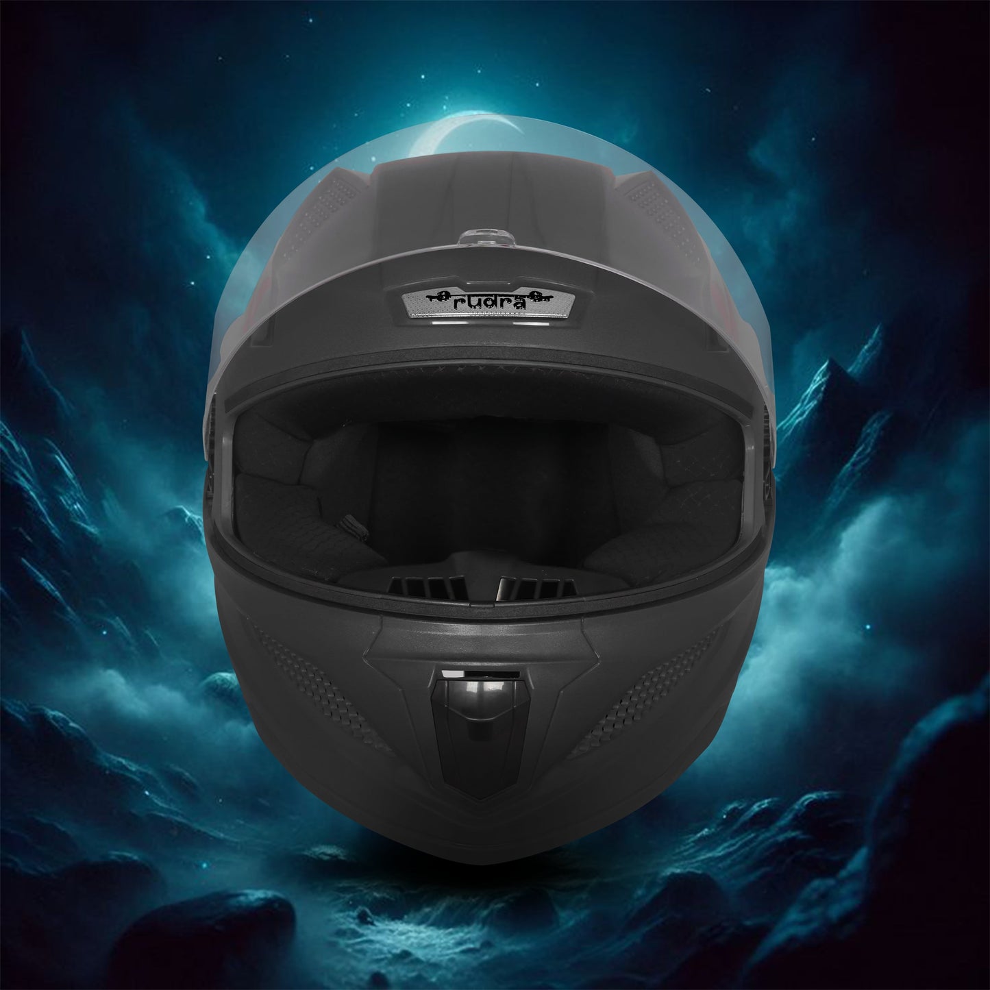 Steelbird SBH-25 Rudra ISI Certified Full Face Helmet for Men and Women Motorbike Helmet  (Dashing Black)