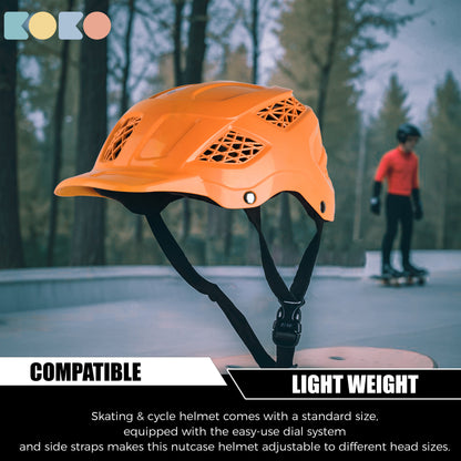Koko Dragon Kids Skating & Cycling Helmet | Protective Gear for Boys & Girls (Orange).