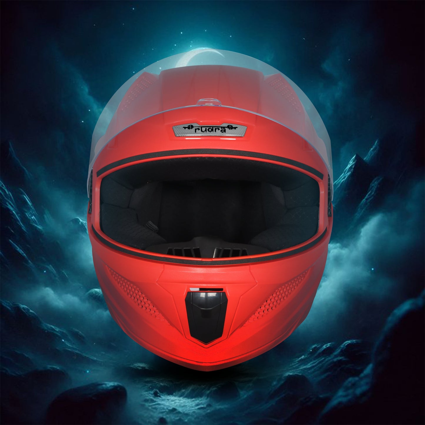 Steelbird SBH-25 Rudra ISI Certified Full Face Helmet for Men and Women Motorbike Helmet  (Dashing Red)