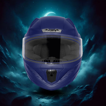 Steelbird SBH-25 Rudra ISI Certified Full Face Helmet for Men and Women Motorbike Helmet  (Glossy H.Blue)