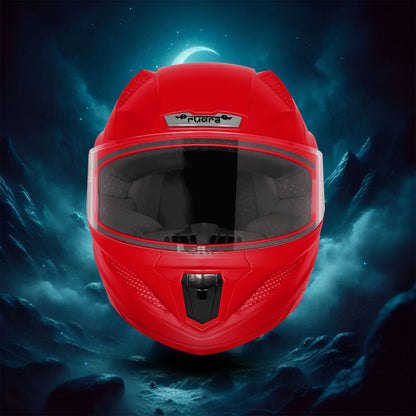 Steelbird SBH-25 Rudra ISI Certified Full Face Helmet for Men and Women Motorbike Helmet  (Glossy Cherry Red)