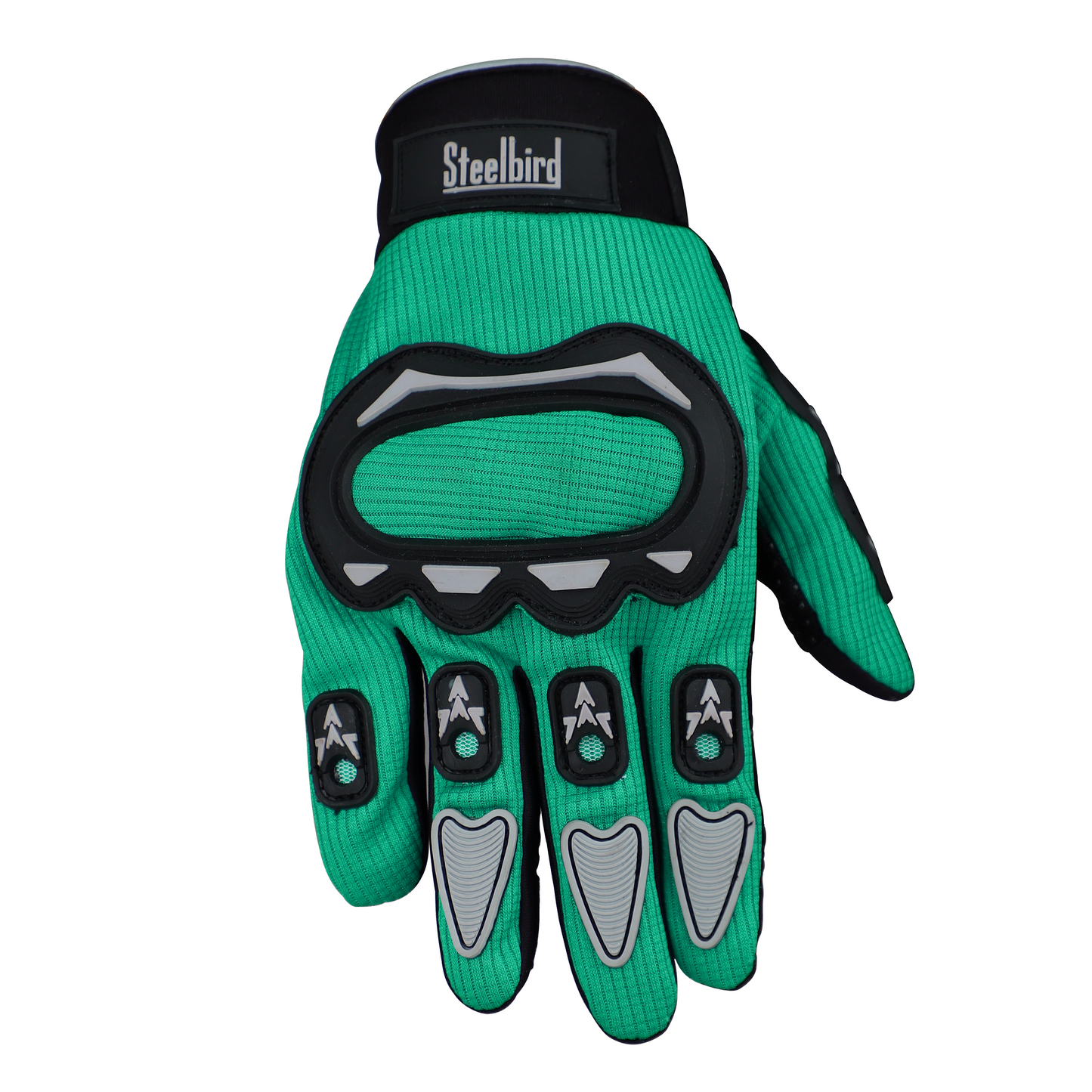 Steelbird Polyester Full Finger Bike Riding Gloves With Touch Screen Sensitivity At Thumb & Index Finger, Protective Off-Road Motorbike Racing.