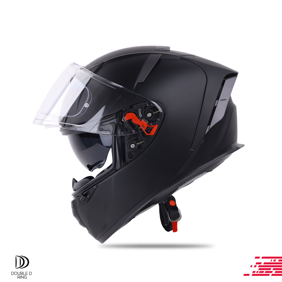 Ignyte IGN-4 ISI/DOT Certified Full Face Helmet with Outer Anti-Fog Clear Visor and Inner Smoke Sun Shield (Matt Midnight Black)