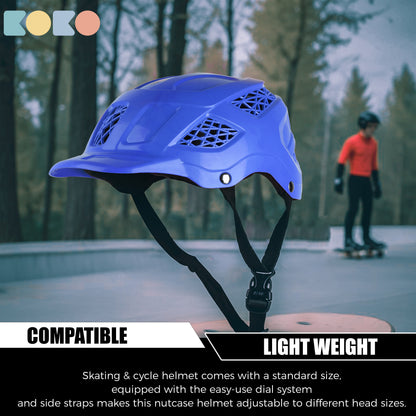 Koko Dragon Kids Skating & Cycling Helmet | Protective Gear for Boys & Girls (Blue)